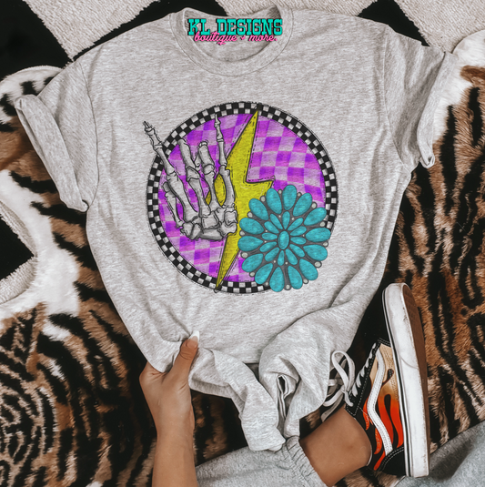 Retro Rockin’ Turquoise Circle (sublimation)