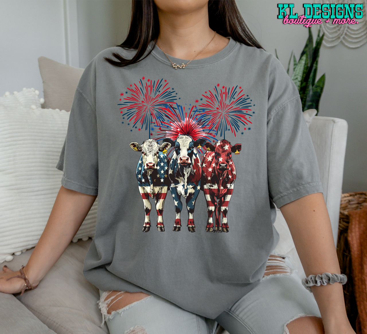 Patriotic Firework Cows