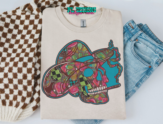 Stone’d Turquoise Cowboy Skull (sublimation)