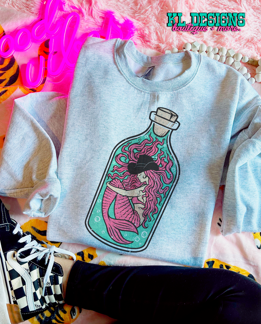 Cowgirl Mermaid Bottle (sublimation)
