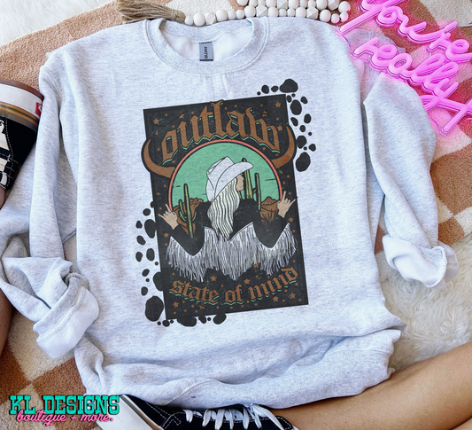 Outlaw State Of Mind Cowgirl (sublimation)
