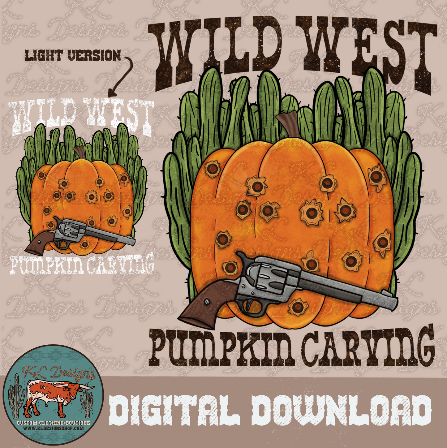 Wild West Pumpkin Carving | Digital Download