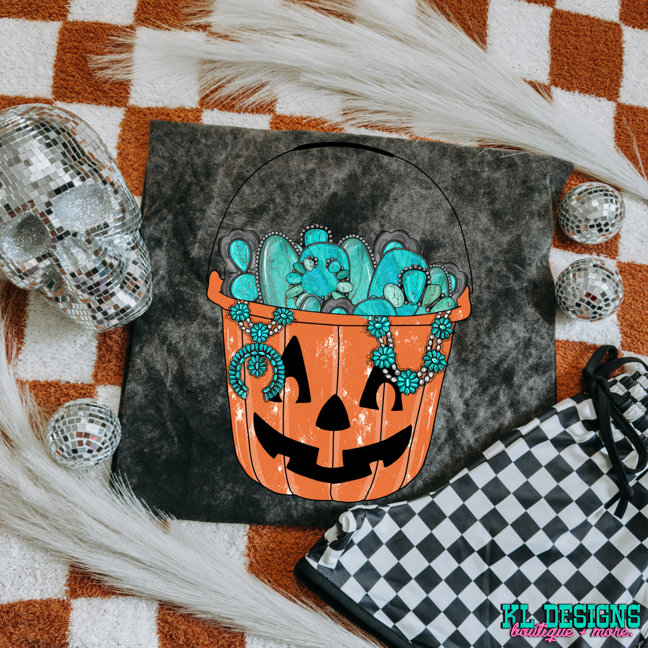 Turquoise Pumpkin Bucket (preorder)