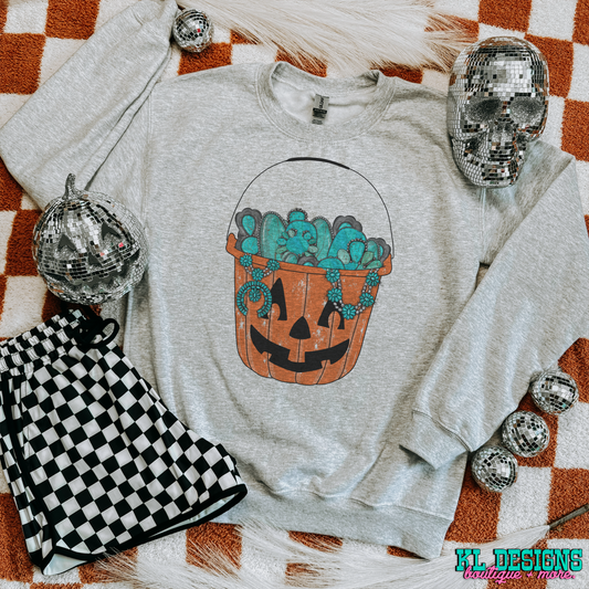 Turquoise Pumpkin Bucket (sublimation)