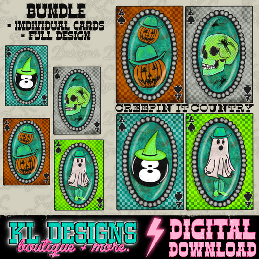 Creepin’ Country Cards Bundle | Digital Download