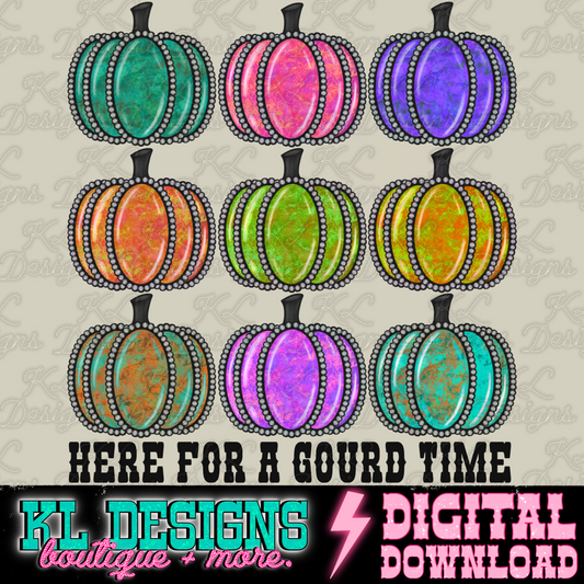 Gourd Time Jewel Pumpkins | Digital Download