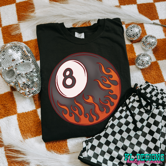 Flaming 8Ball