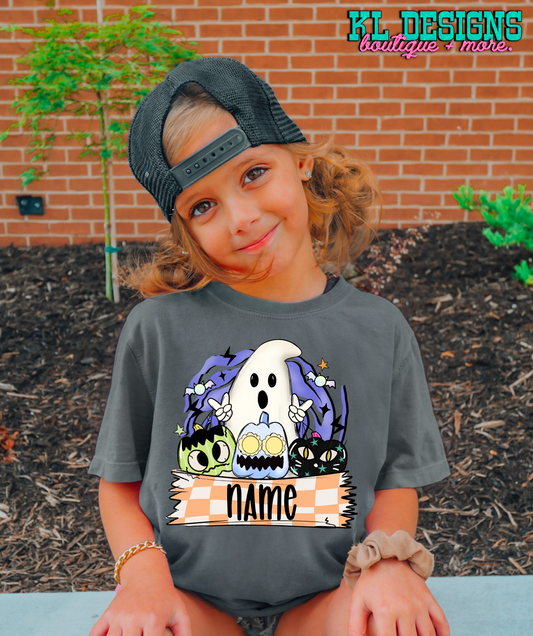 Retro Halloween Custom Name (Toddler/Youth)