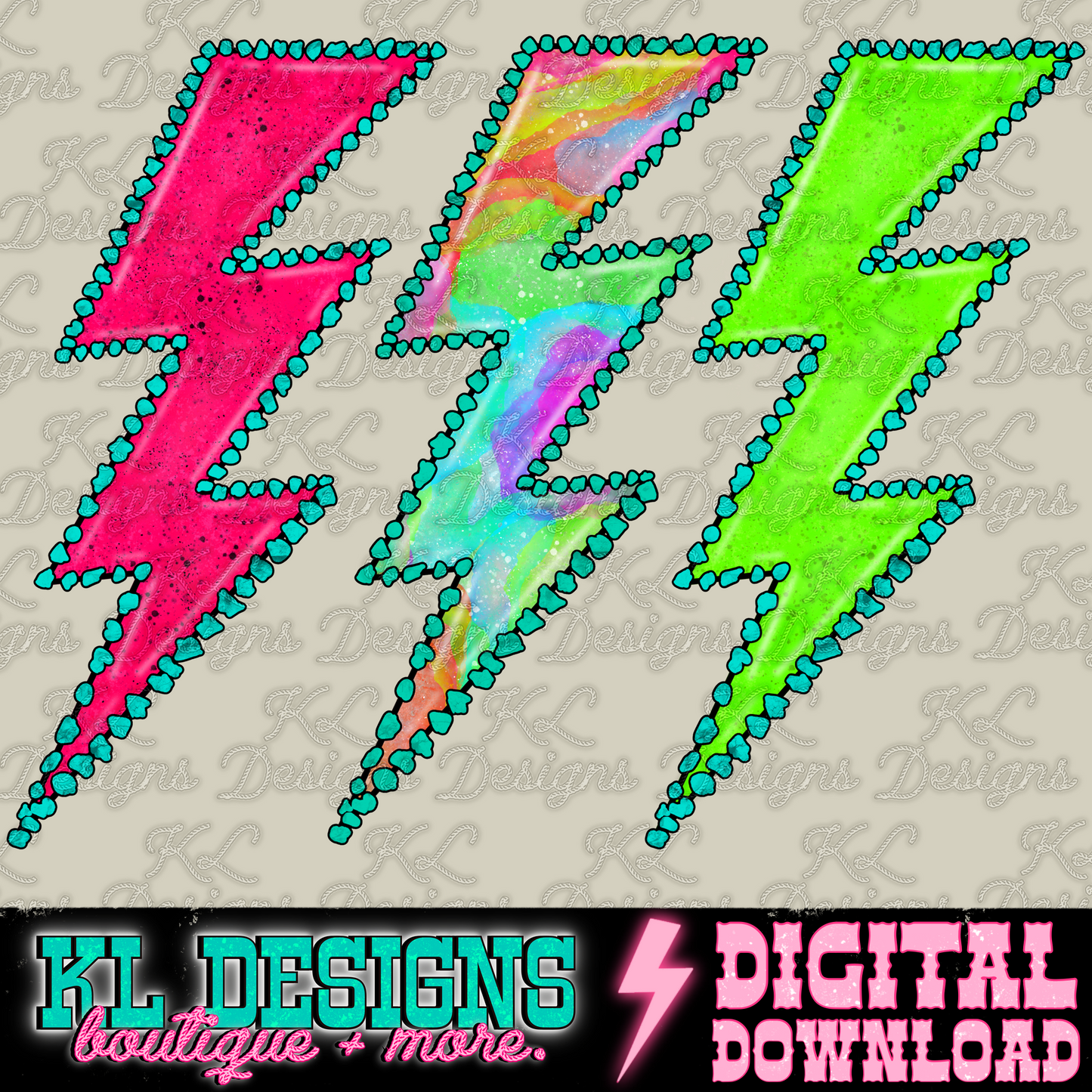 Triple Stone Bolts - Multicolor | Digital Download