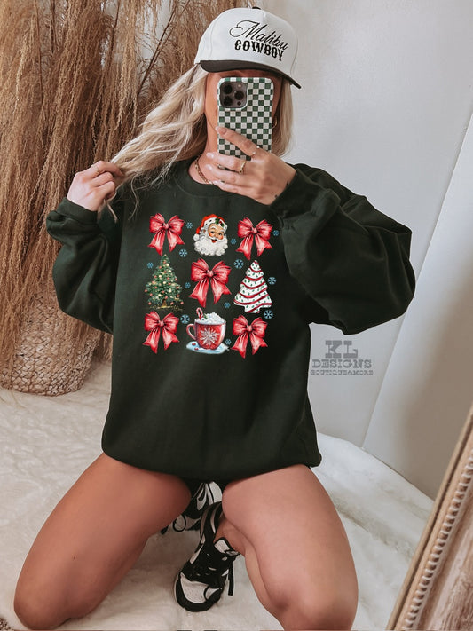 Vintage Christmas Tree Santa Collage