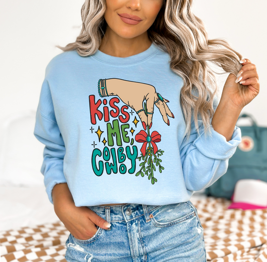 Western Kiss Me Cowboy Mistletoe