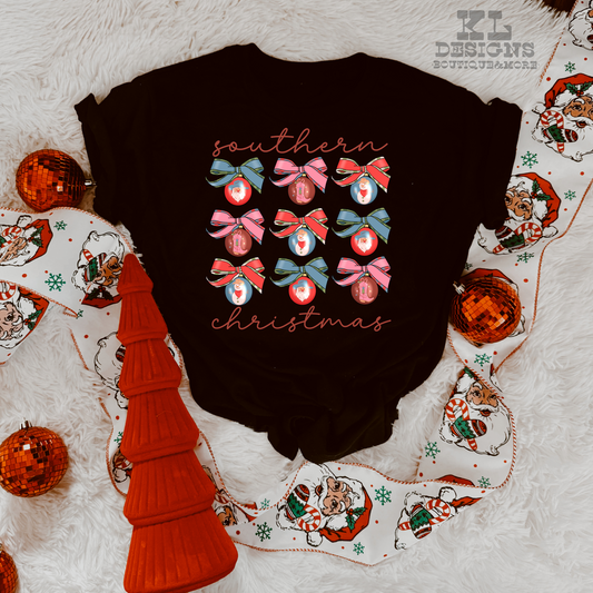 Southern Christmas Ornament Collage