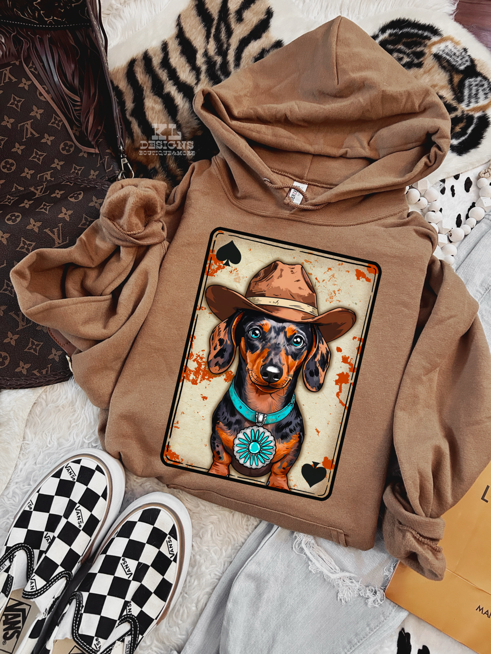 Cowboy Dachshund Card