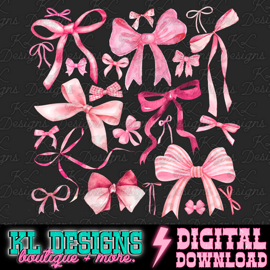 Girly Bow Collage | Digital Download