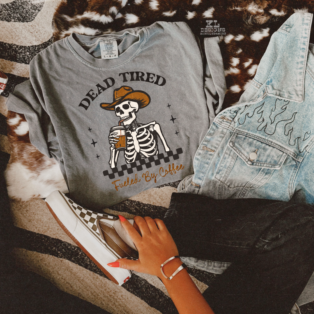 Dead Tired Coffee Cowboy Skull