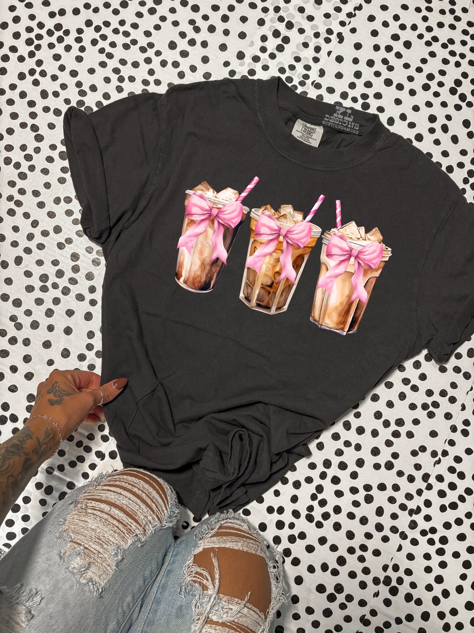 Pink Bow Iced Coffees