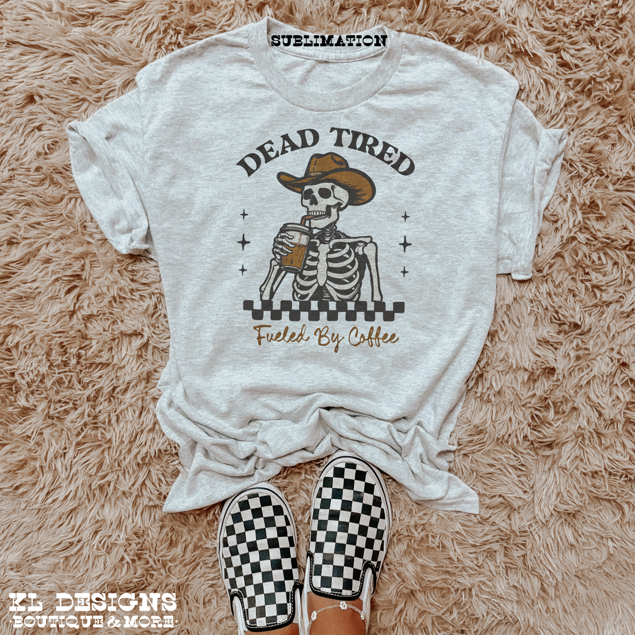 Dead Tired Coffee Cowboy Skull