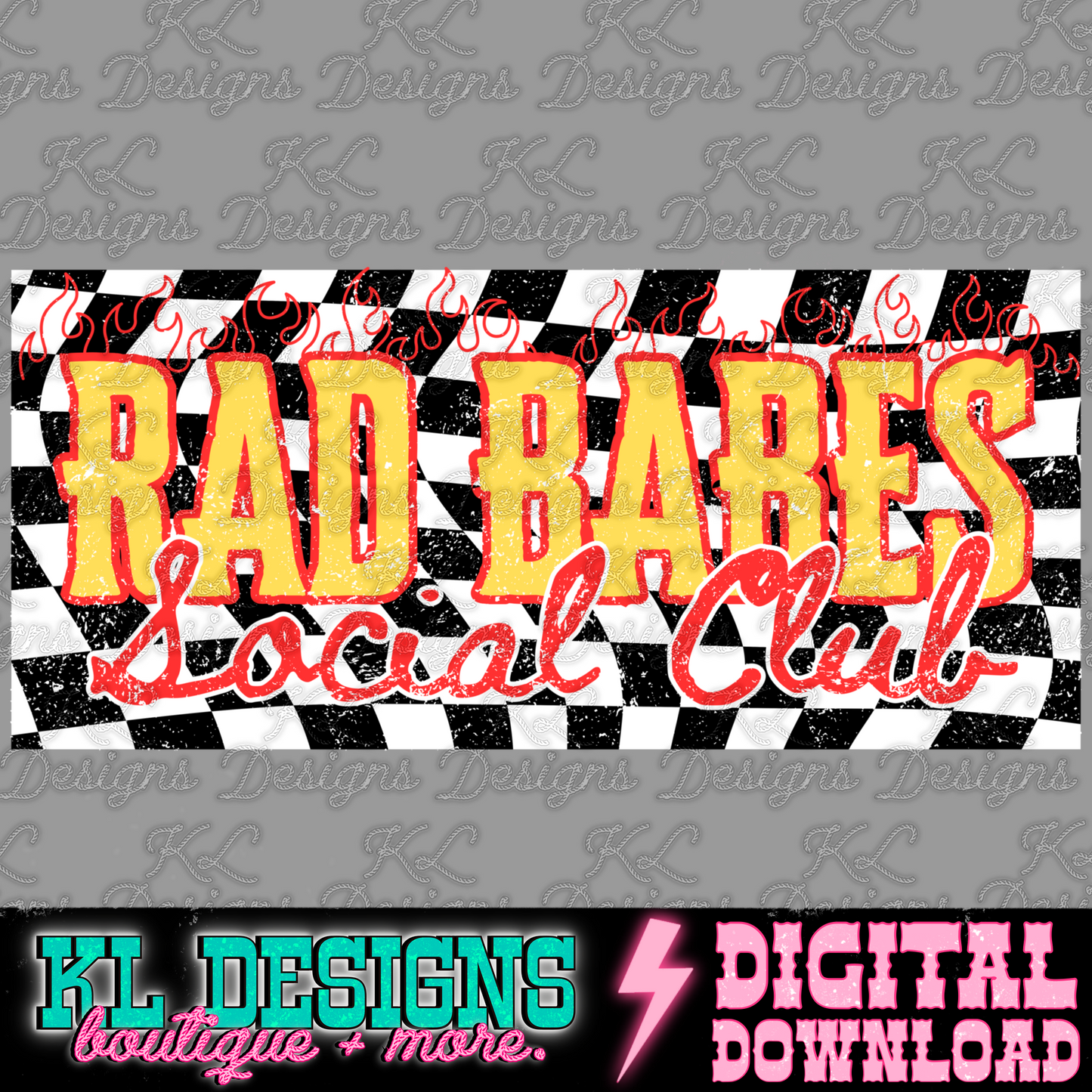 Edgy Checkered Rad Babes | Digital Download