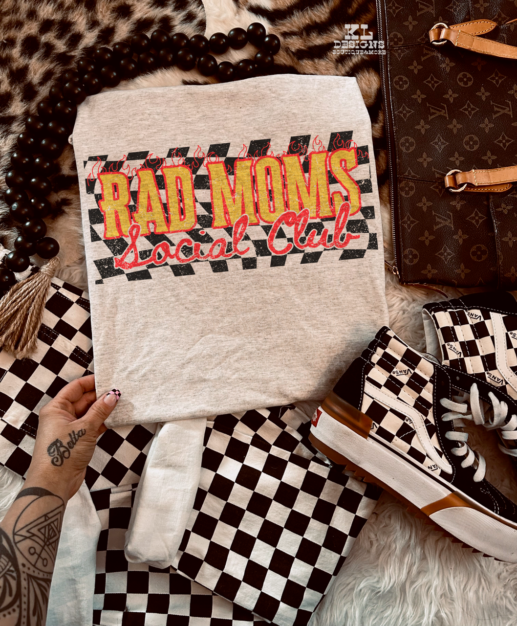 Edgy Checkered Rad Moms