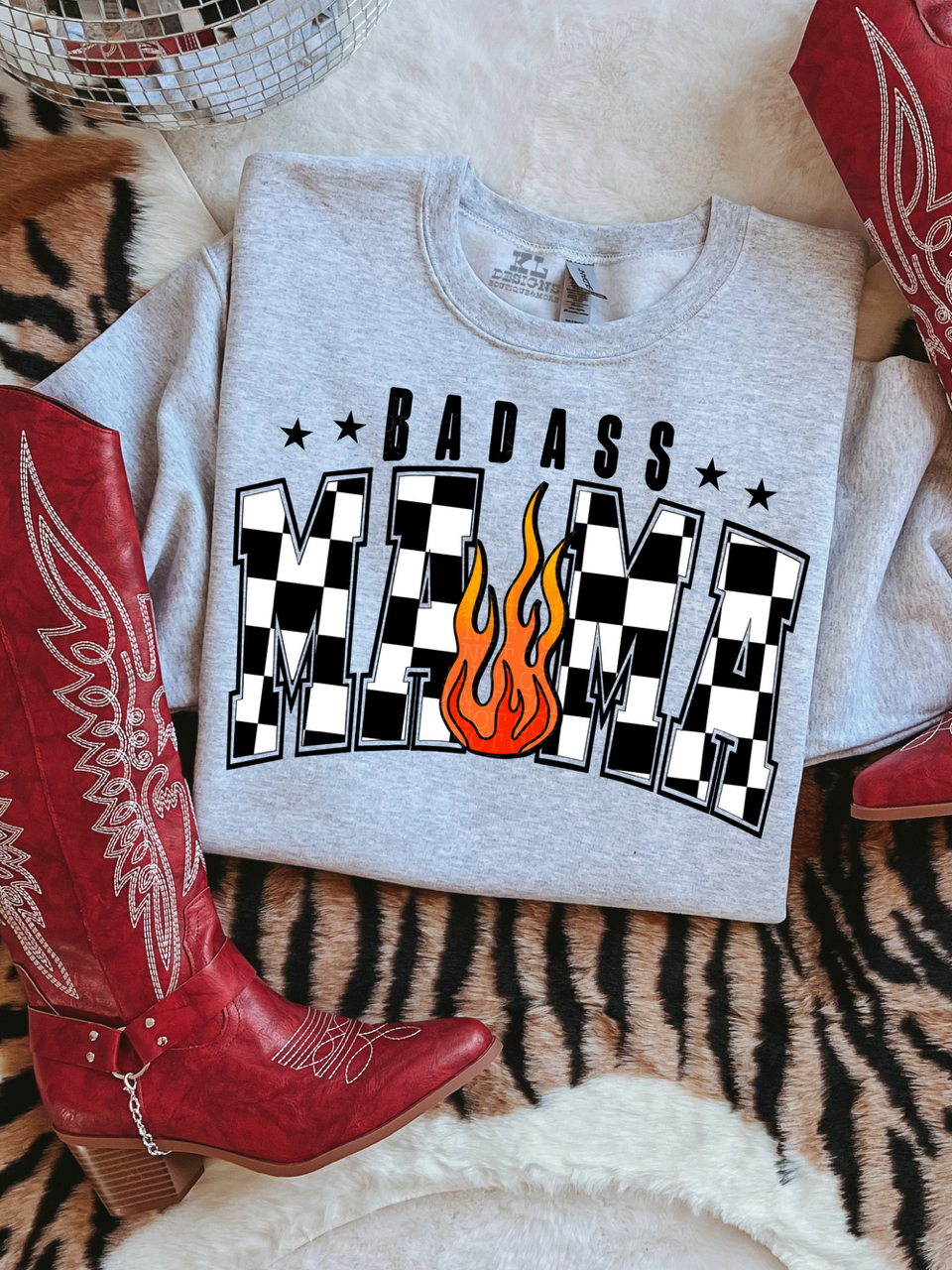 Checkered BA Mama Flame