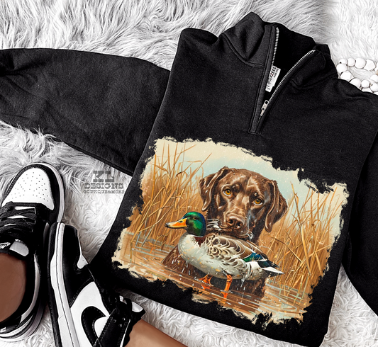 Vintage Duckin’ Dog (Quarter Zip)