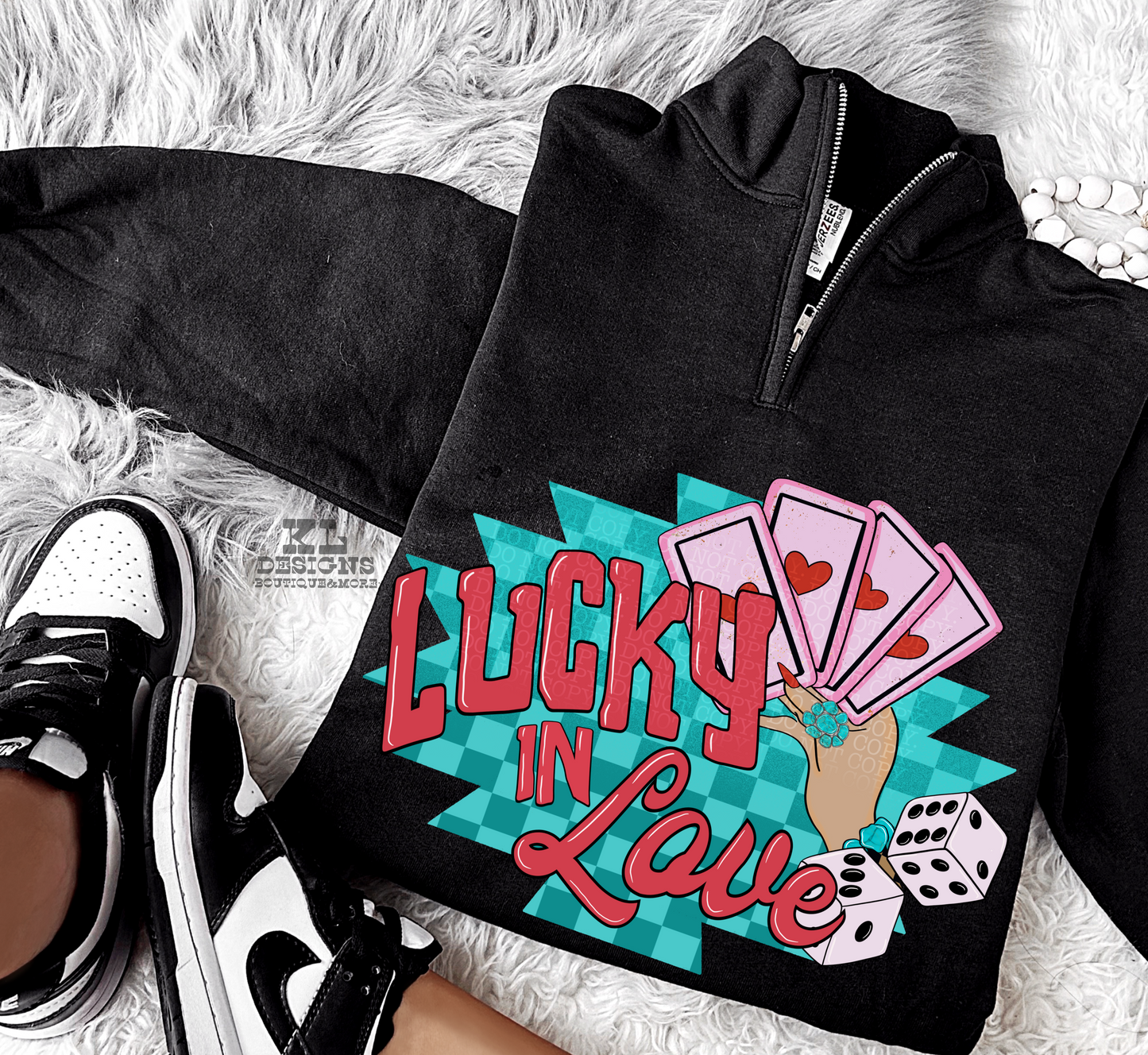 Lucky In Love Aztec (Quarter Zip)