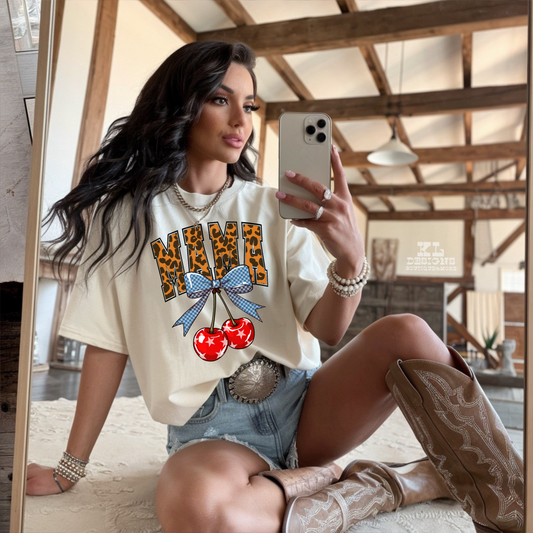 Leopard Mama Bow Star Cherries (wholesale)