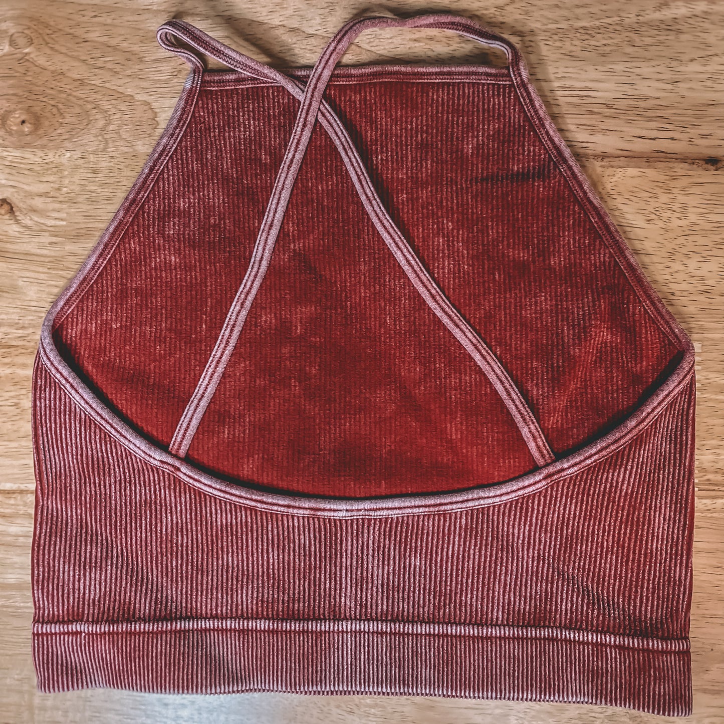 Vintage Washed High Neck Bralette (RTS)