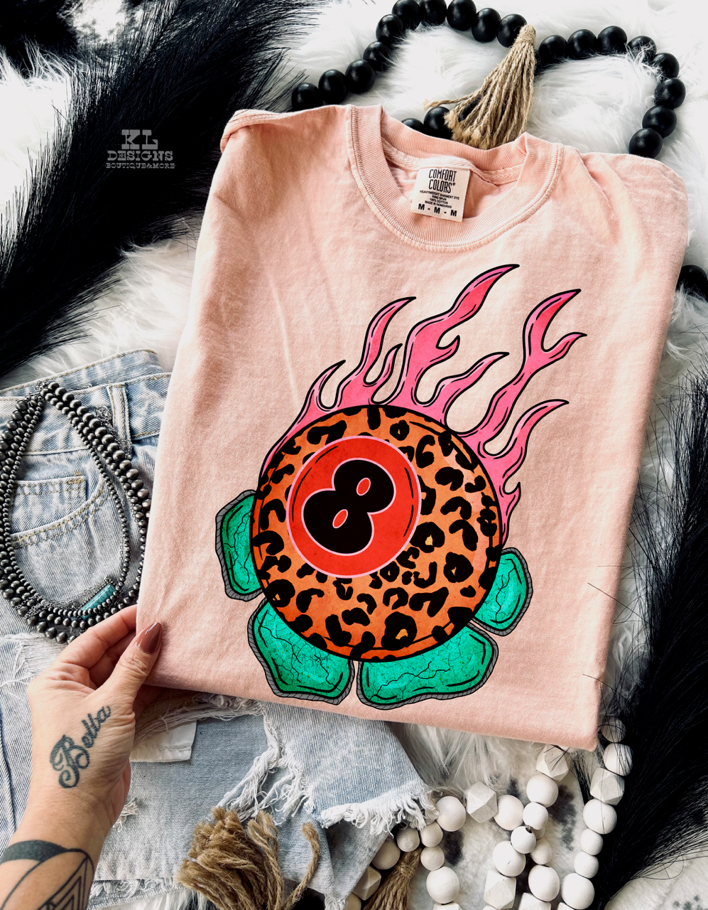 Funky Leopard Flamin’ 8 Ball