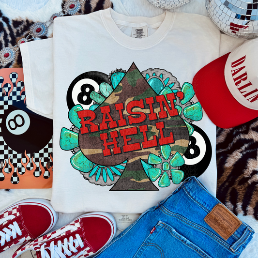 Raisin’ Hell Camo Spade