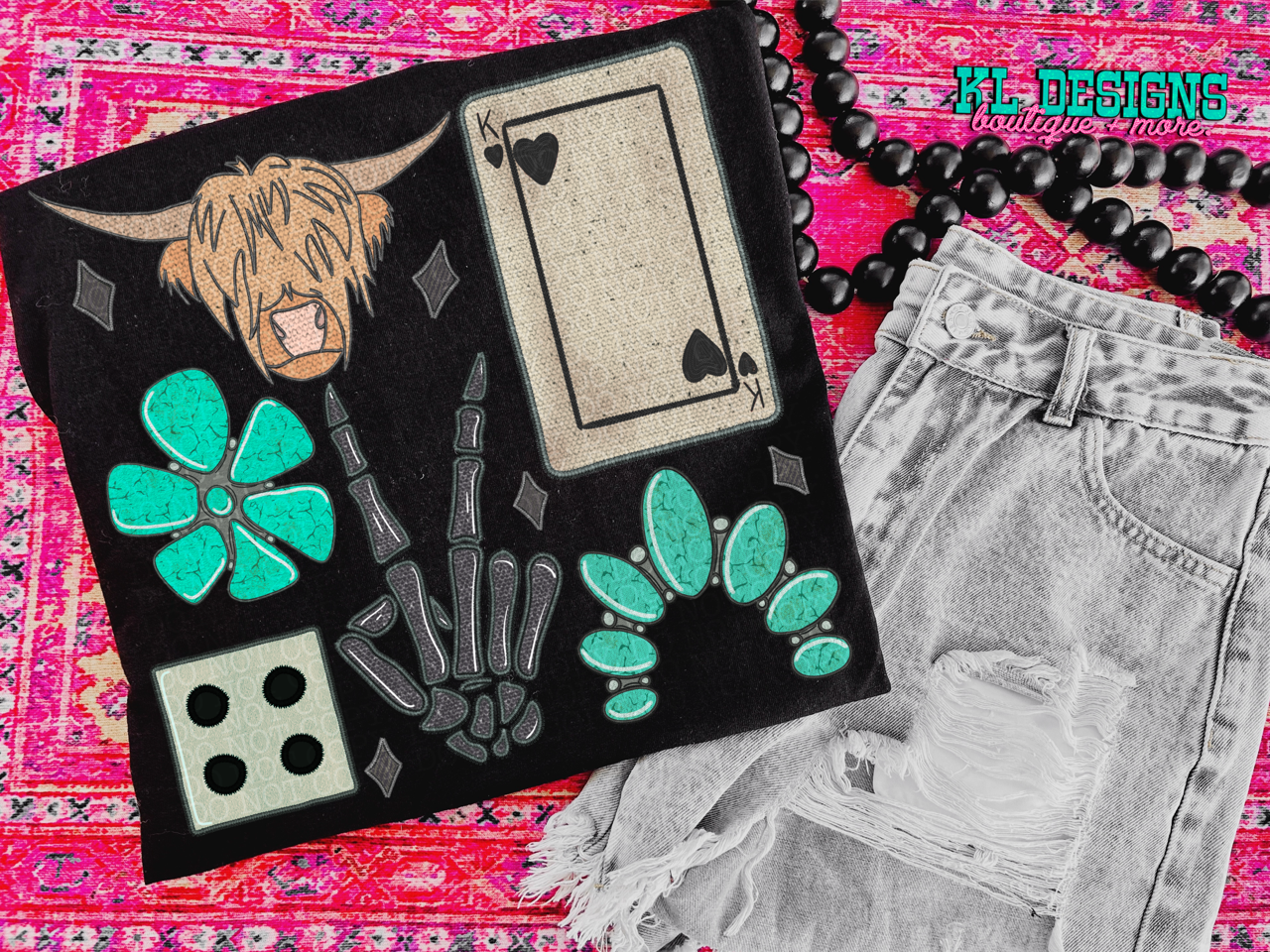 Faux Embroidered Highland Western Collage