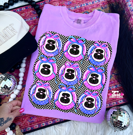 Girly Grunge 8 Balls - Purple/Pink