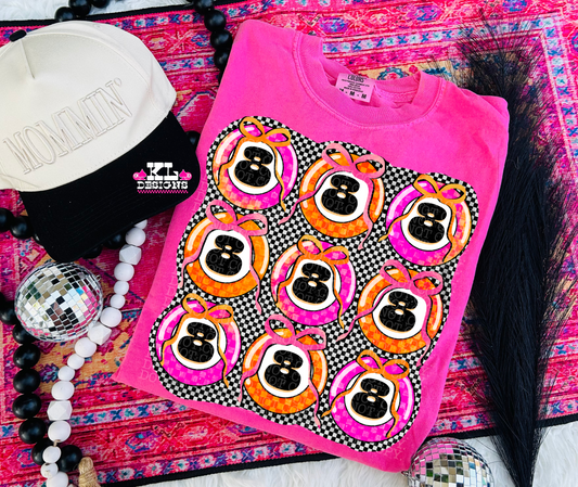 Girly Grunge 8 Balls - Pink/Orange