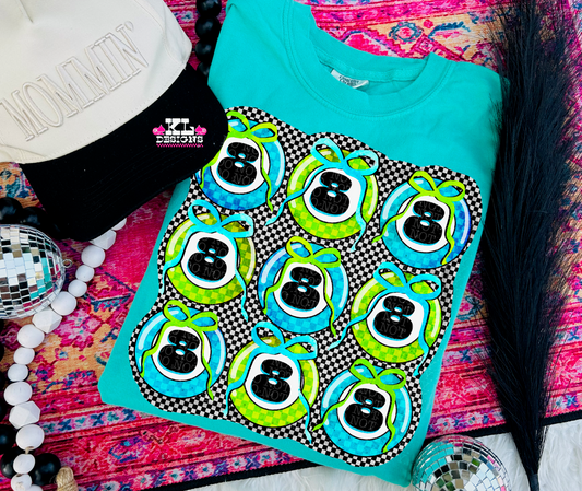 Girly Grunge 8 Balls - Blue/Green