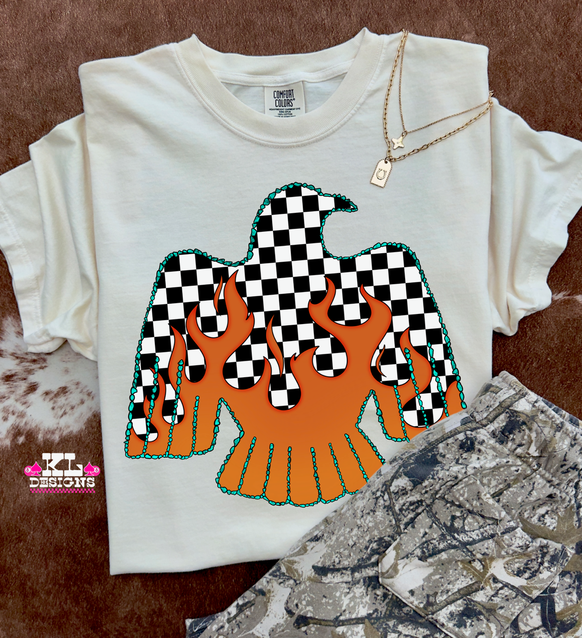 Flaming Checkered Bird