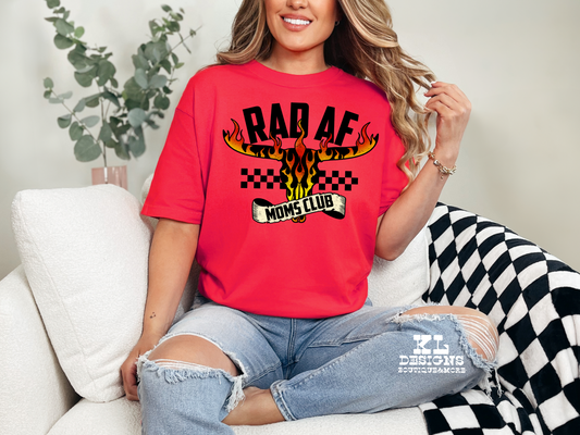 Rad AF Moms Club Flaming Bull (wholesale)