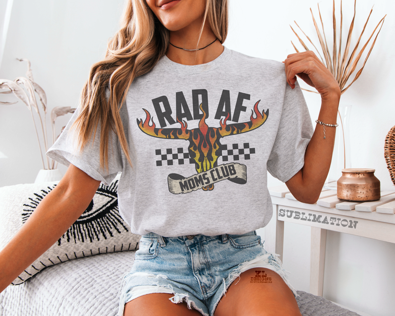 Rad AF Moms Club Flaming Bull (wholesale)