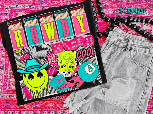 Howdy Cool Neon Collage