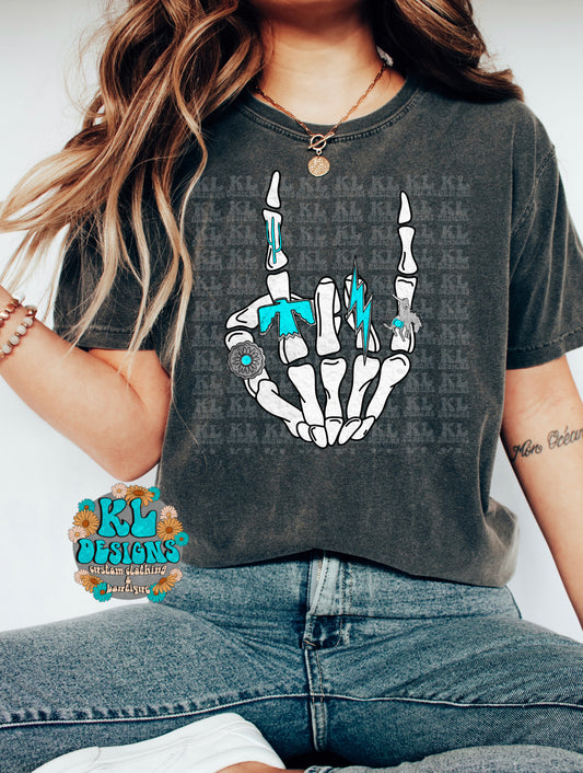 Cowgirl Skull Jewelry Tee