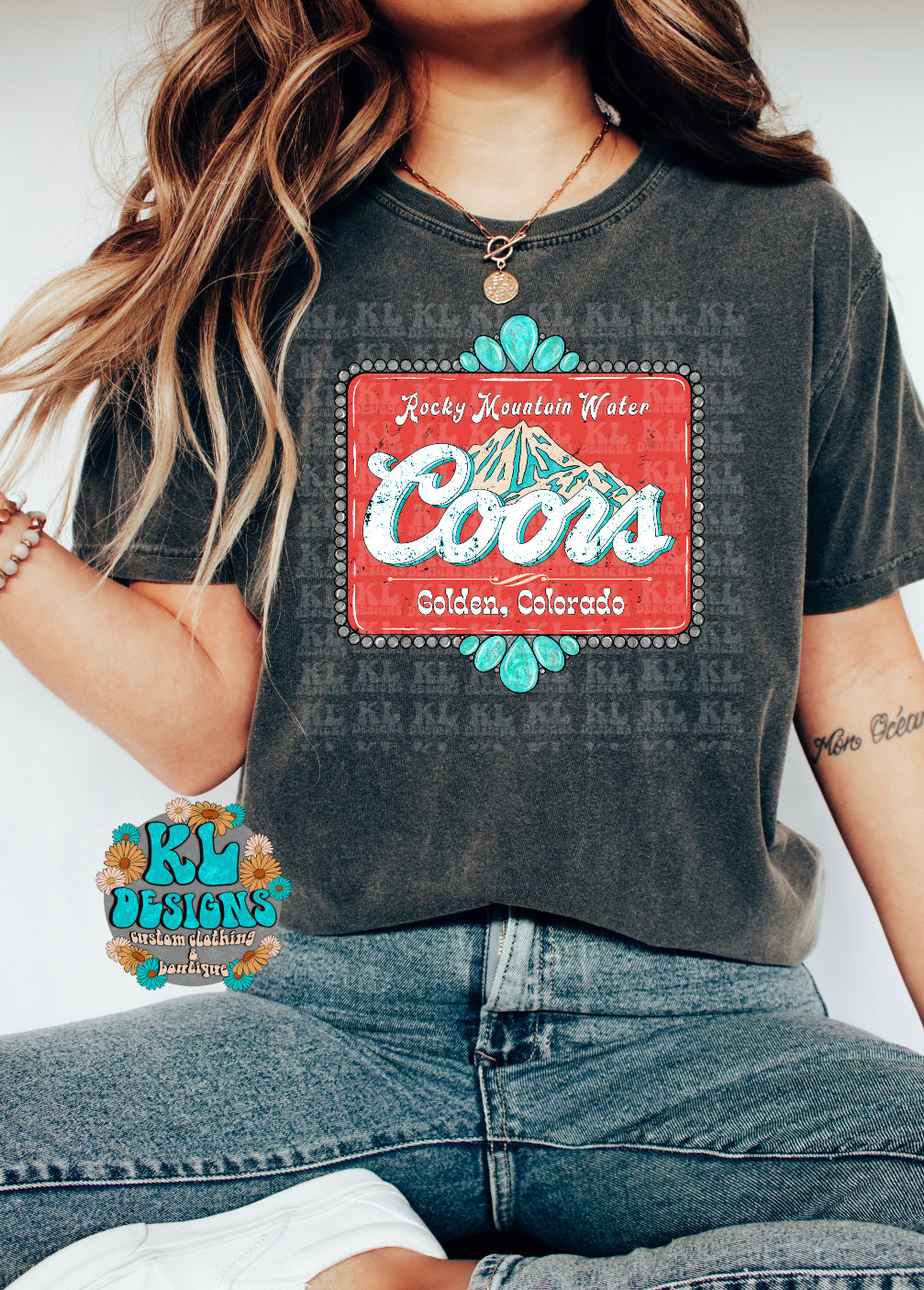 Rocky Mountain Turquoise Tee -  Comfort Colors