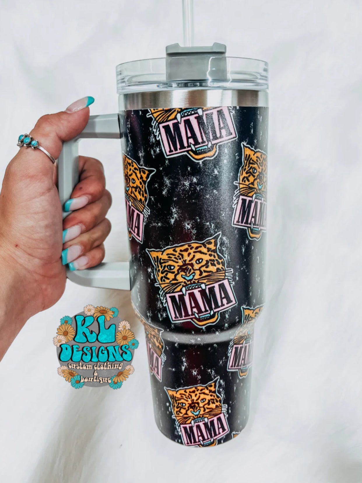 Mama Leopard 40oz Tumbler