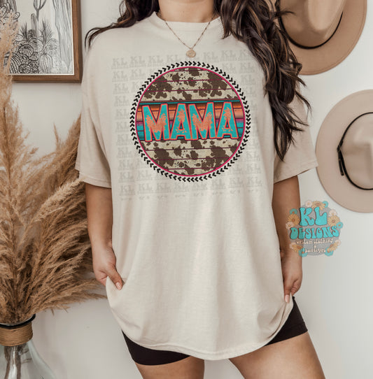 Cowhide Mama Circle Tee