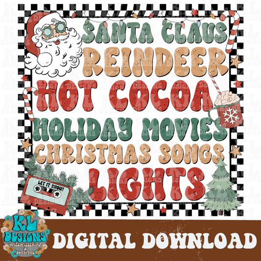 Santa holiday things | Digital Download