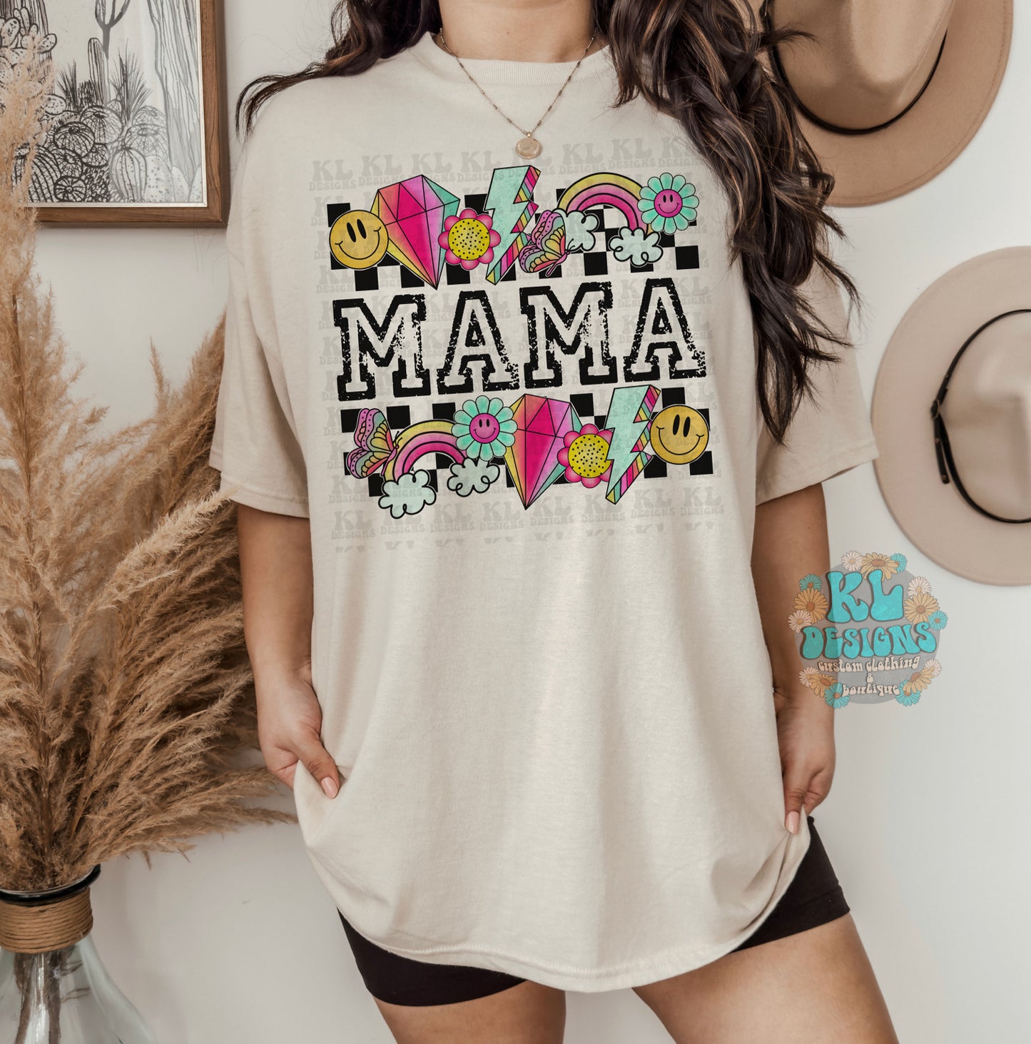 Pink Retro Mama Tee