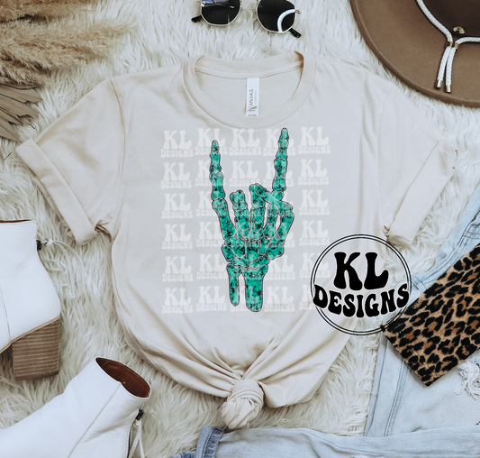 Turquoise Skull Hand | Digital Download