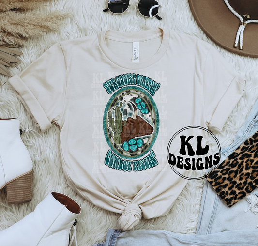 Turquoise Drippin' Cowboy Kissin' | Digital Download