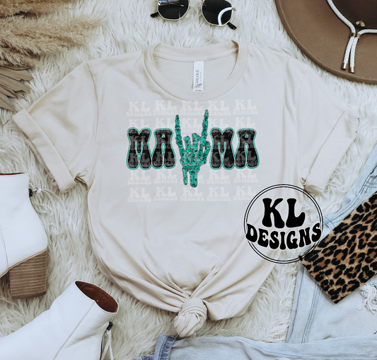 Mama Turquoise Skull Hand | Digital Download